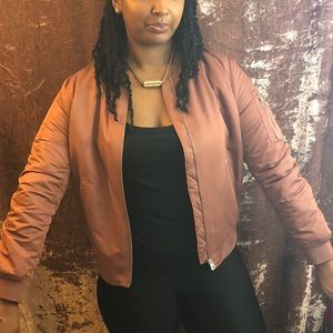Mauve bomber jacket